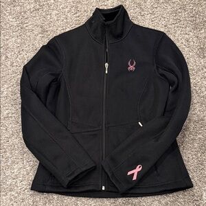 Spyder Women's Black Ski Jacket with Pink Details